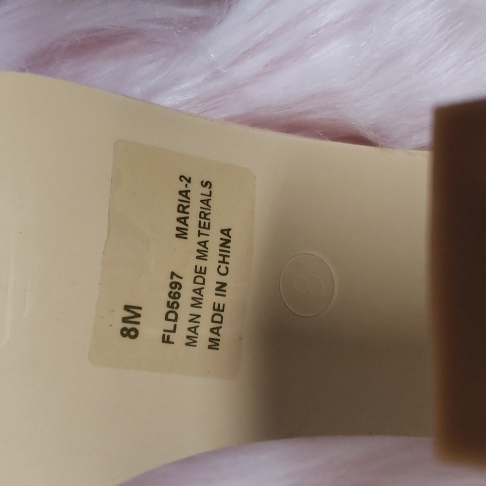 Cape Robbin Clear Square Heel Nude Sandal Cinderella Fairy Size 8 - Picture 7 of 8